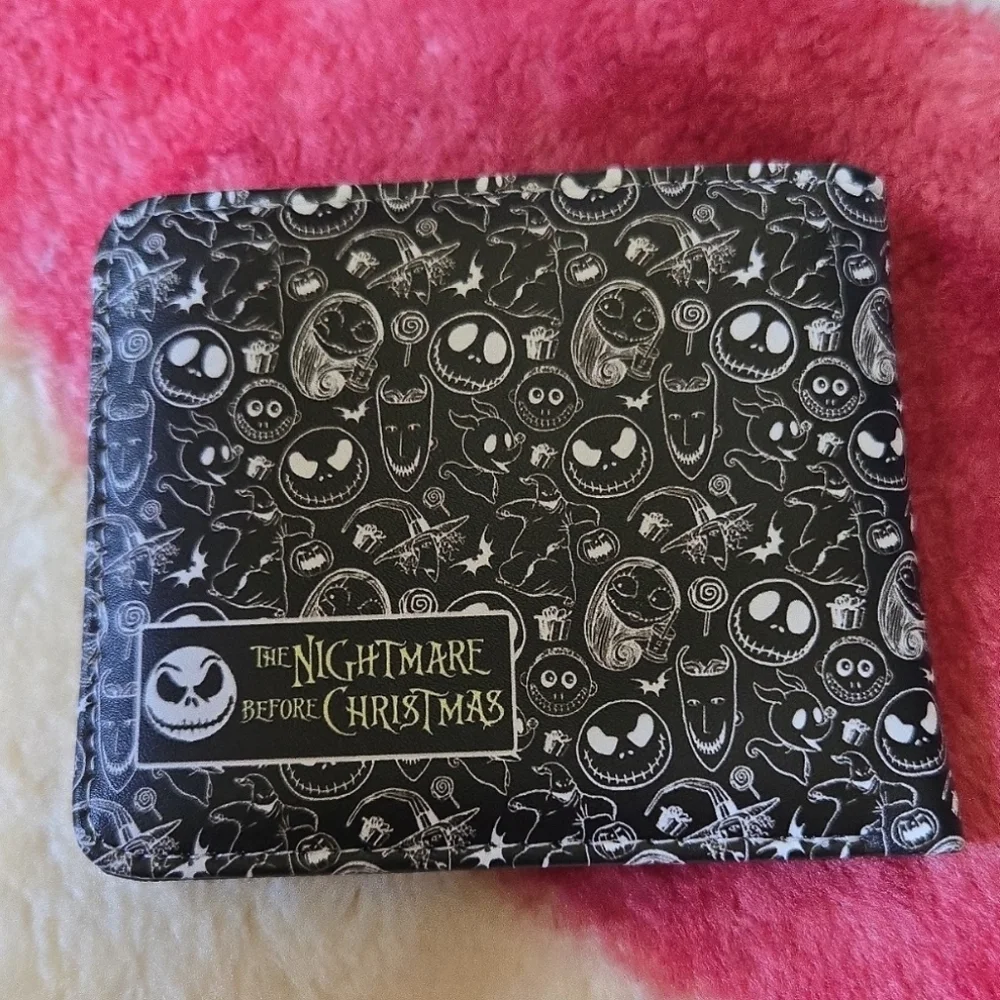 New Jack skellington nightmare before Christmas Halloween horror leather wallet